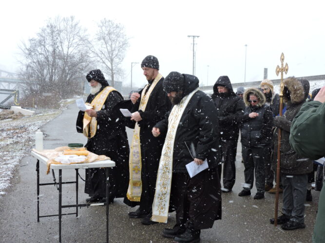 Orthodox Clergy Bless the Ohio River in Annual Ritual